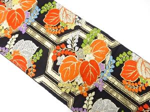 アンティーク　亀甲に桐模様織り出し袋帯（着用可）